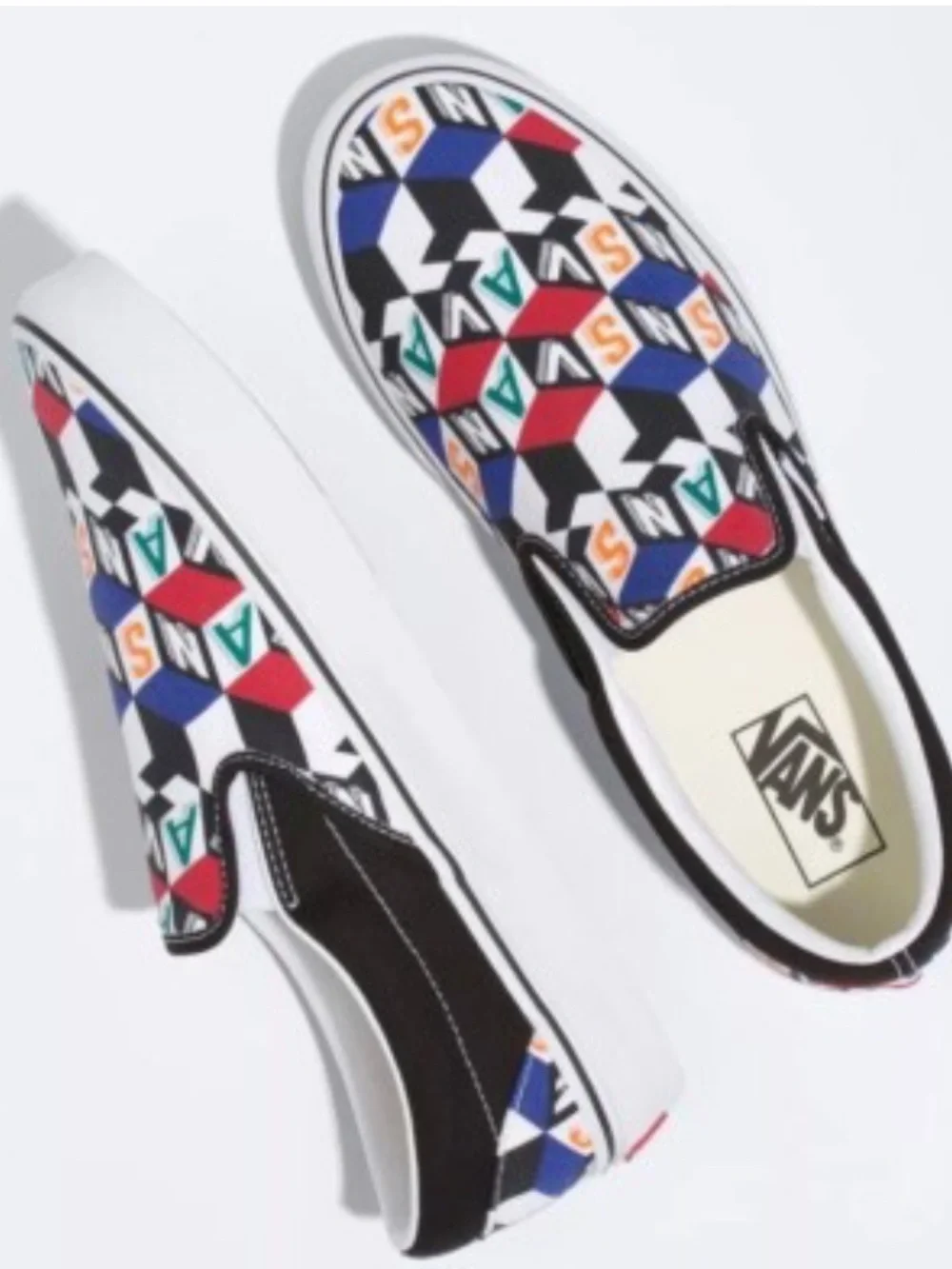 Vans Multi-Color Checker Cube Slip-On Loafers